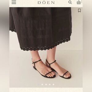 NWT - Doen SARTENE SANDAL Black size 6